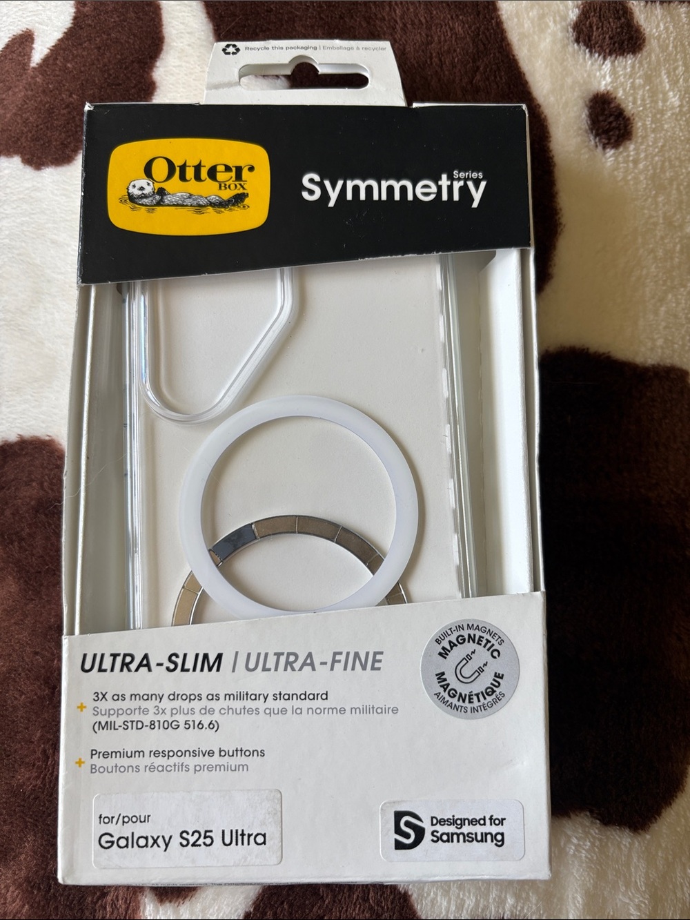 OtterBox Symmetry Series Clear Case for Galaxy S25 Ultra - White